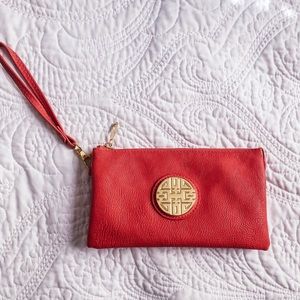 Pink & Gold Wristlet w/ Strap